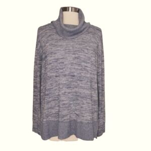 GAP Sweater Softspun Cowl-Neck Pullover Large Blue Tunic Top